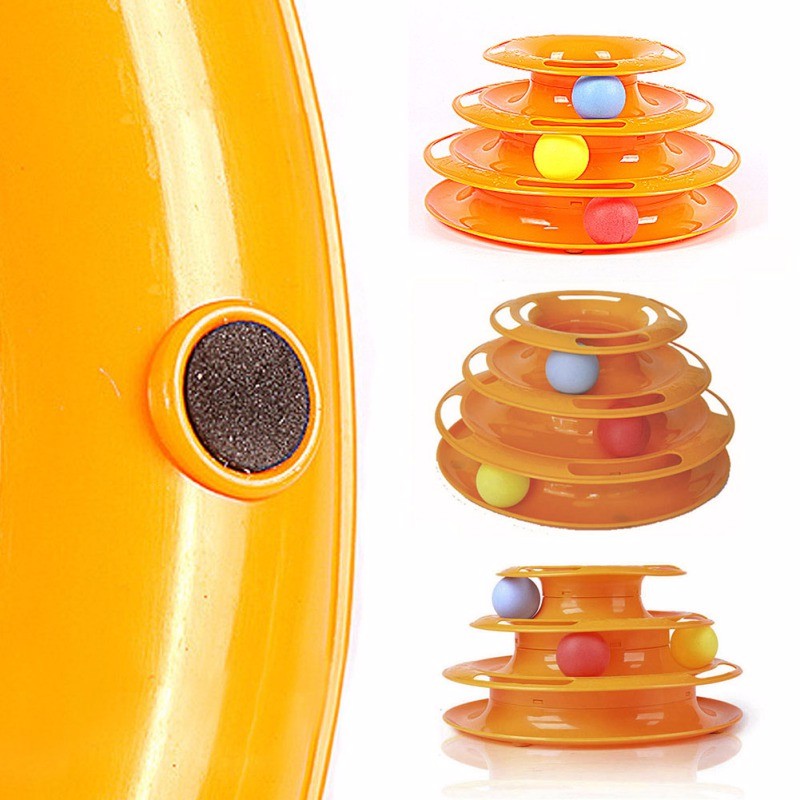 High Quality Three Layers Disc And Balls Cat Toy
