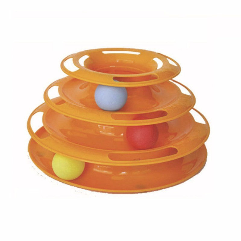 High Quality Three Layers Disc And Balls Cat Toy